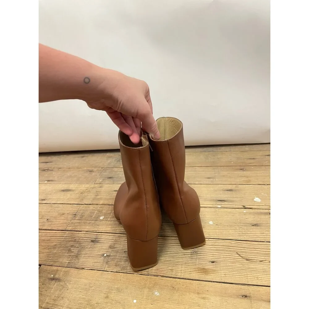 Maraym Nassir Zadeh Brown Leather Agnes Boot (39) - Picture 5 of 7